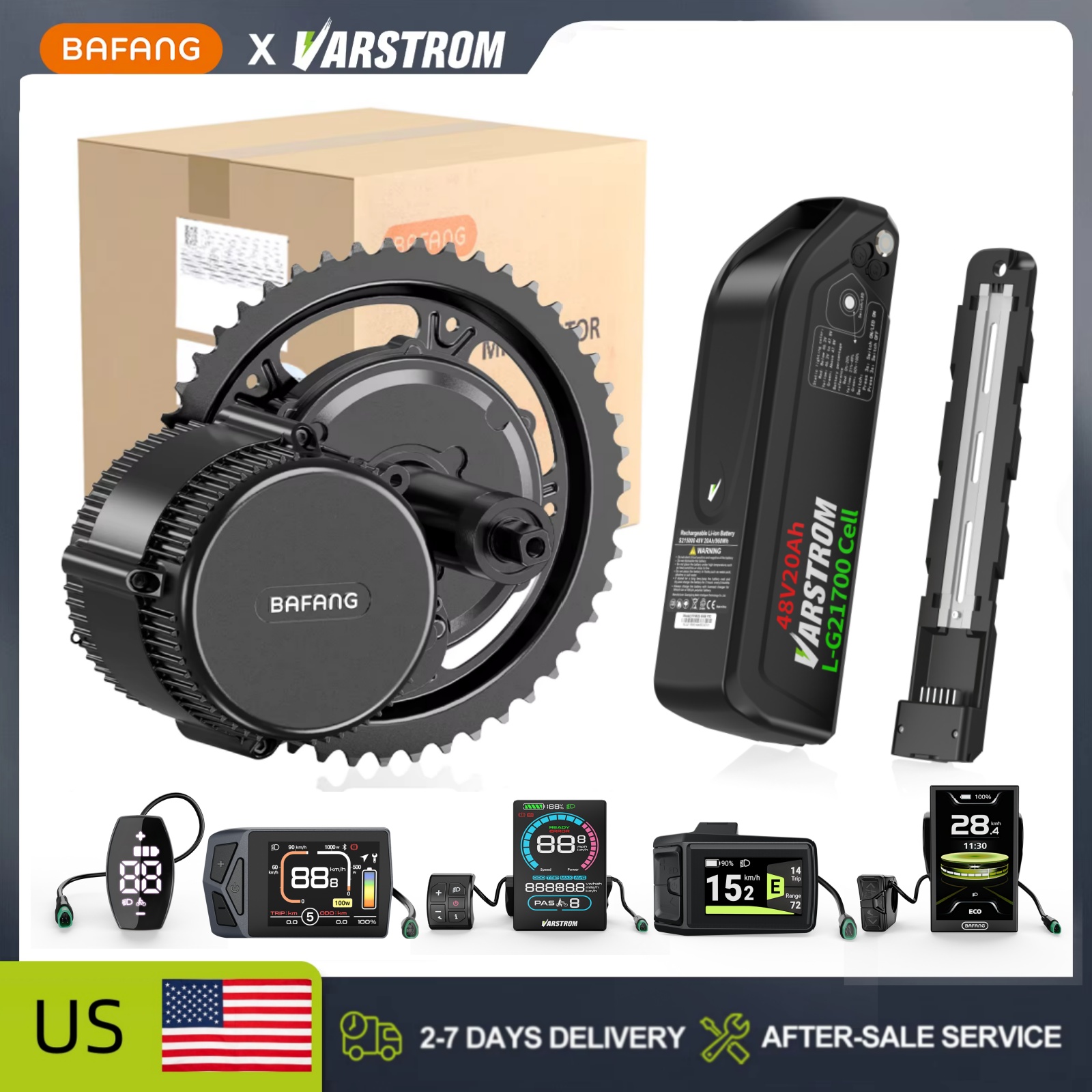 [US Stock]Bafang 48V Mid Drive - Mid Drive Conversion Kit 1000W 评论和价格